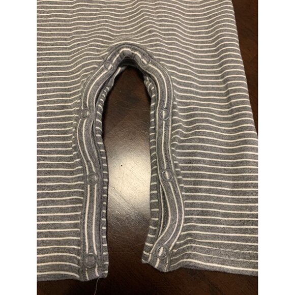Play 3-6 Months Striped Gray Cotton Blend Bodysuit Onesie - Picture 5 of 5